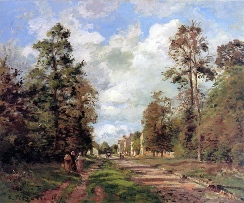  Camille Pissarro The Road to Louveciennes at the Outskirts of the Forest (also known as The Louveciennes Road) - Hand Painted Oil Painting