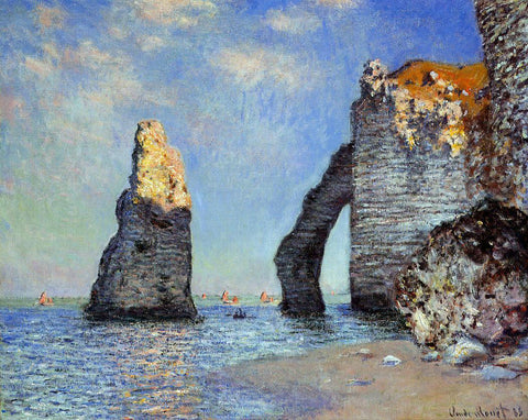  Claude Oscar Monet The Rock Needle and the Porte d'Aval - Hand Painted Oil Painting