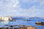  Eugene-Louis Boudin The Rocks of l'Ilette and the Fortifications - Hand Painted Oil Painting