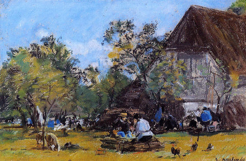  Eugene-Louis Boudin The Saint-Simeon Farm - Hand Painted Oil Painting