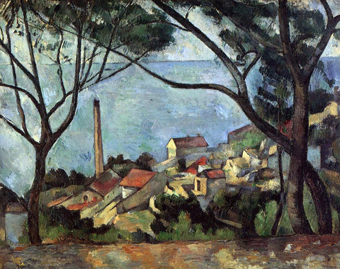  Paul Cezanne The Sea at L'Estaque - Hand Painted Oil Painting