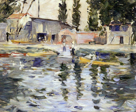 Berthe Morisot The Seine at Bougival - Hand Painted Oil Painting