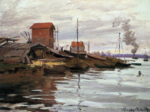  Claude Oscar Monet The Seine at Le Petit-Gennevilliers - Hand Painted Oil Painting