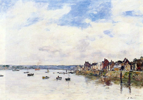  Eugene-Louis Boudin The Seine at Quillebeuf - Hand Painted Oil Painting