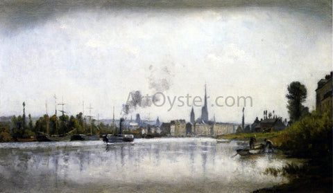  Stanislas Lepine The Seine at Rouen - Hand Painted Oil Painting