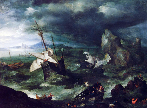  The Elder Jan Bruegel The Storm at Sea with Shipwreck - Hand Painted Oil Painting