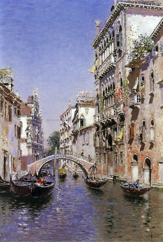  Martin Rico Y Ortega The Sunny Canal - Hand Painted Oil Painting
