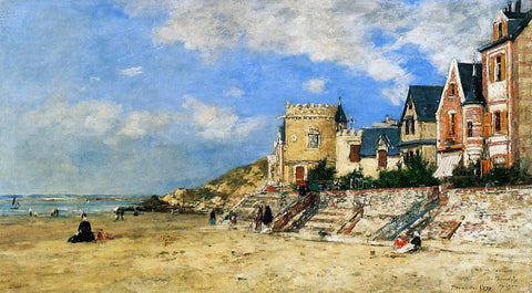  Eugene-Louis Boudin The Tour Malakoff and the Trouville Shore - Hand Painted Oil Painting