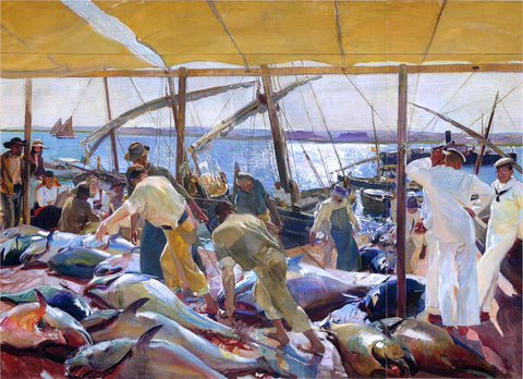  Joaquin Sorolla Y Bastida The Tunny Catch - Hand Painted Oil Painting