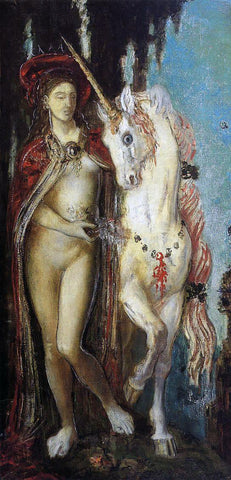  Gustave Moreau The Unicorn - Hand Painted Oil Painting