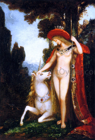  Gustave Moreau The  Unicorne - Hand Painted Oil Painting