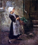 Gari Melchers The Vegetable Girl - Hand Painted Oil Painting