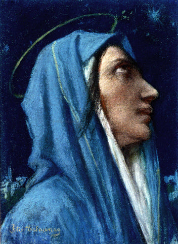  Jules-Elie Delauney The Virgin Crowned - Hand Painted Oil Painting