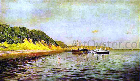  Isaac Ilich Levitan The Volga, A Calm Day - Hand Painted Oil Painting