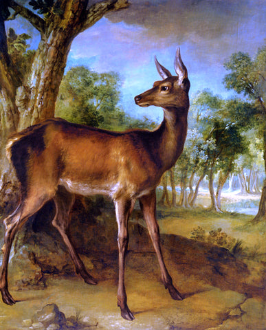  Jean-Baptiste Oudry The Watchful Doe - Hand Painted Oil Painting