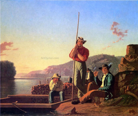  George Caleb Bingham The Wood Boat - Hand Painted Oil Painting