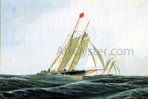  Antonio Jacobsen The Yacht Race - Hand Painted Oil Painting