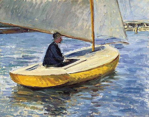  Gustave Caillebotte A Yellow Boat - Hand Painted Oil Painting