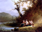  Senior William Shayer The Young Anglers - Hand Painted Oil Painting