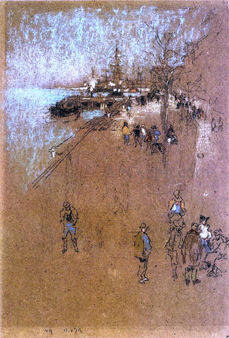  James McNeill Whistler The Zattere; Harmony in Blue and Brown - Hand Painted Oil Painting