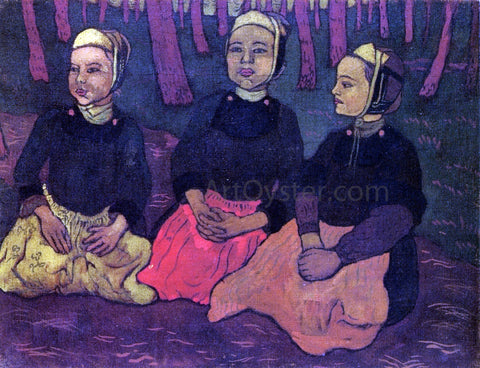  Georges Lacombe Three Breton Women in the Forest - Hand Painted Oil Painting