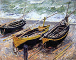  Claude Oscar Monet Three Fishing Boats - Hand Painted Oil Painting