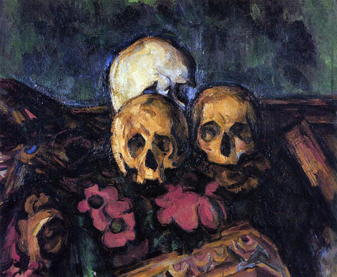  Paul Cezanne Three Skulls on a Patterned Carpet - Hand Painted Oil Painting