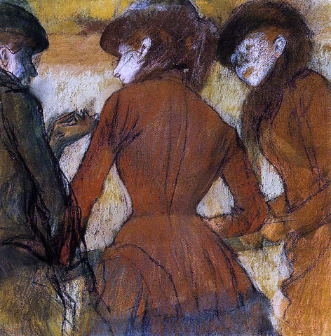 Edgar Degas Three Women at the Races - Hand Painted Oil Painting