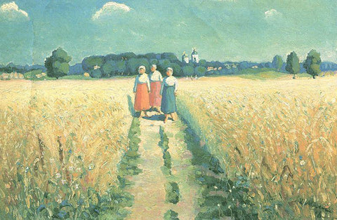  Kazimir Malevich Three Women on the Road - Hand Painted Oil Painting