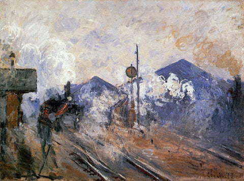  Claude Oscar Monet Track Coming out of Saint-Lazare Station - Hand Painted Oil Painting