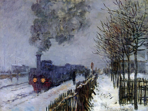  Claude Oscar Monet A Train in the Snow, the Locomotive - Hand Painted Oil Painting