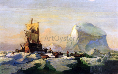  William Bradford Trapped in the Ice - Hand Painted Oil Painting