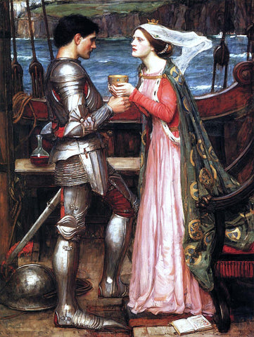  John William Waterhouse Tristram and Isolde - Hand Painted Oil Painting
