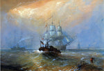  Alfred Jacob Miller Tugboats Below New Orleans - Hand Painted Oil Painting