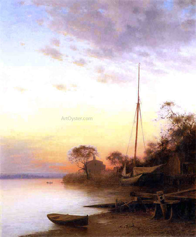  Francis A Silva Twilight along the River - Hand Painted Oil Painting