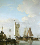  Jacob Van Strij Two Boeiers and a Cat Under Sail - Hand Painted Oil Painting