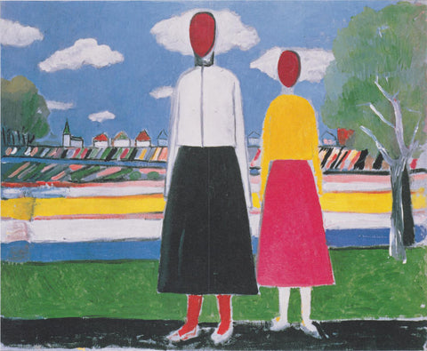  Kazimir Malevich Two Figures in a Landscape - Hand Painted Oil Painting