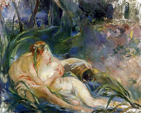 Berthe Morisot Two Nymphs Embracing - Hand Painted Oil Painting