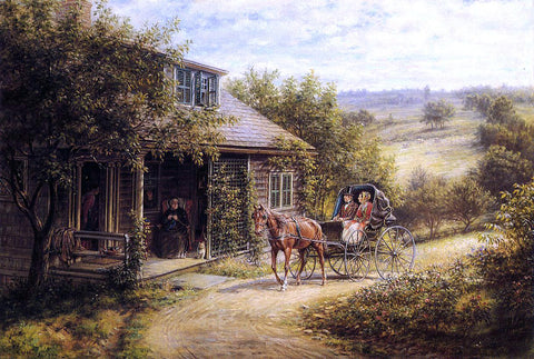  Edward Lamson Henry Unexpected Visitors - Hand Painted Oil Painting