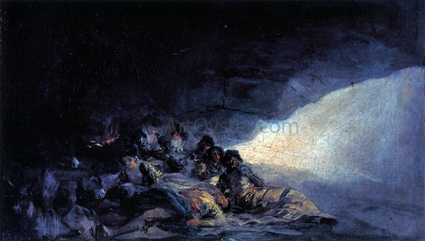  Francisco Jose de Goya Y Lucientes Vagabonds Resting in a Cave - Hand Painted Oil Painting