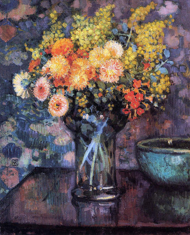  Theo Van Rysselberghe Vase of Flowers - Hand Painted Oil Painting