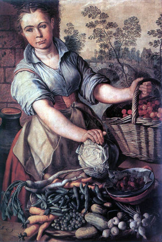  Joachim Beuckelaer Vegetable Seller - Hand Painted Oil Painting