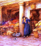  Helen Allingham Venetian Fruit Stall - Hand Painted Oil Painting