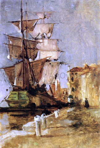  John Twachtman Venetian Sailing Vessel - Hand Painted Oil Painting