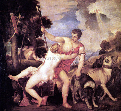  Titian Venus and Adonis - Hand Painted Oil Painting