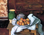  Paul Cezanne Vessels, Fruit and Cloth in front of a Chest - Hand Painted Oil Painting