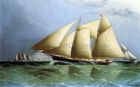  James E Buttersworth Vesta off the Needles - Hand Painted Oil Painting