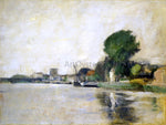  John Twachtman View Along a River - Hand Painted Oil Painting