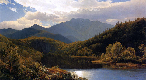  William Trost Richards View in the White Mountains (also known as "The High Peaks," Adirondacks) - Hand Painted Oil Painting