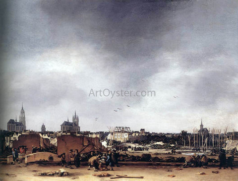  Egbert Van der Poel View of Delft after the Explosion of 1654 - Hand Painted Oil Painting